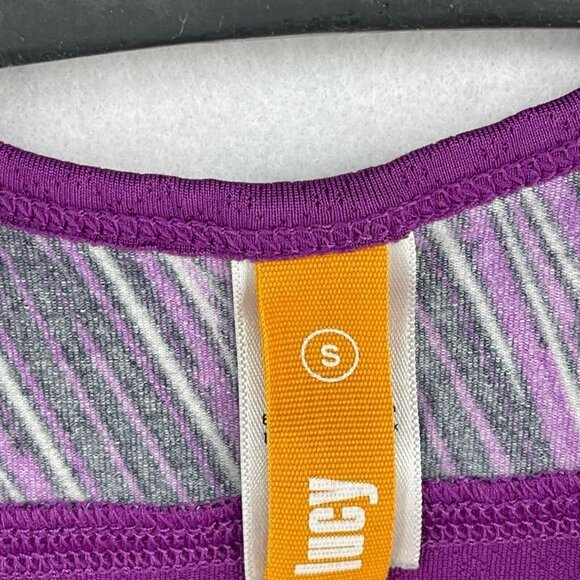 Lucy Tank Top Women's S Purple Scoop Neck Racerback Stretch Relaxed Fit Pullover - Picture 9 of 11